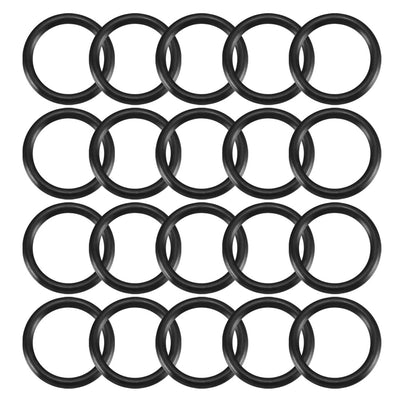 Harfington Nitrile Rubber O-Rings, Metric Buna-N Sealing Gasket, Black, Pack of 20