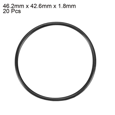 Harfington Nitrile Rubber O-Rings, Metric Buna-N Sealing Gasket, Black, Pack of 20