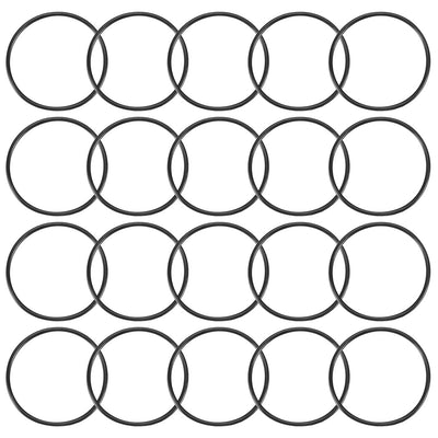 Harfington Nitrile Rubber O-Rings, Metric Buna-N Sealing Gasket, Black, Pack of 20