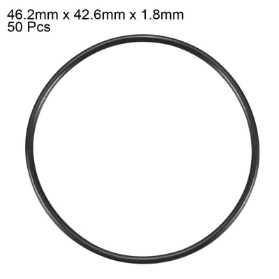 Harfington Nitrile Rubber O-Rings Metric Buna-N Sealing Gasket, Black Pack of 50