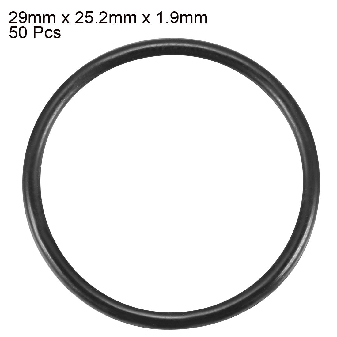 Harfington Nitrile Rubber O-Rings Metric Buna-N Sealing Gasket, Black Pack of 50