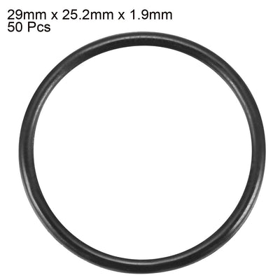 Harfington Nitrile Rubber O-Rings Metric Buna-N Sealing Gasket, Black Pack of 50