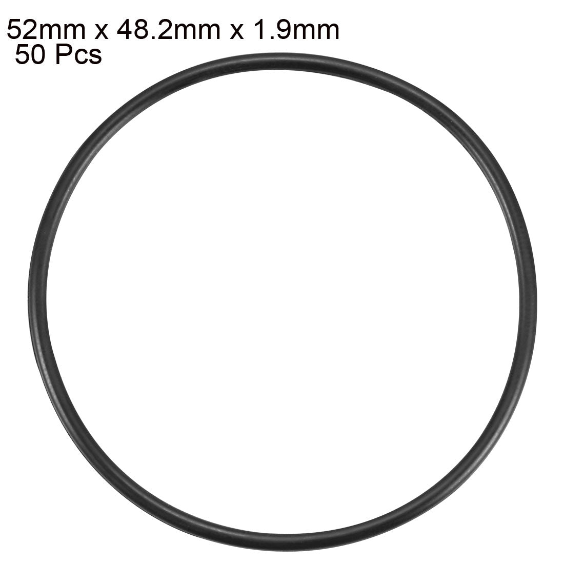 Harfington Nitrile Rubber O-Rings Metric Buna-N Sealing Gasket, Black Pack of 50