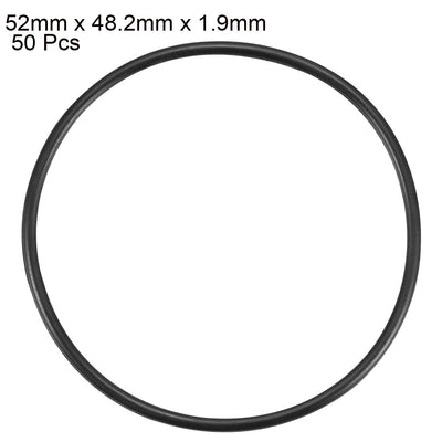 Harfington Nitrile Rubber O-Rings Metric Buna-N Sealing Gasket, Black Pack of 50