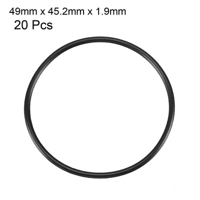 Harfington Nitrile Rubber O-Rings Metric Buna-N Sealing Gasket, Black Pack of 20