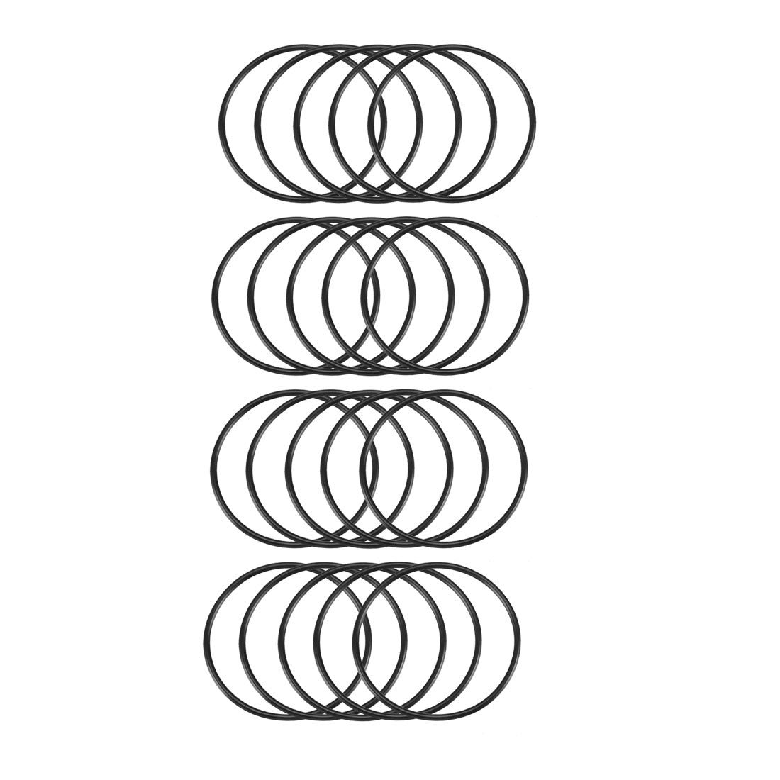 Harfington Nitrile Rubber O-Rings Metric Buna-N Sealing Gasket, Black Pack of 20