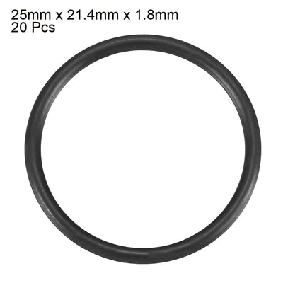 Harfington Nitrile Rubber O-Rings Metric Buna-N Sealing Gasket, Black Pack of 20