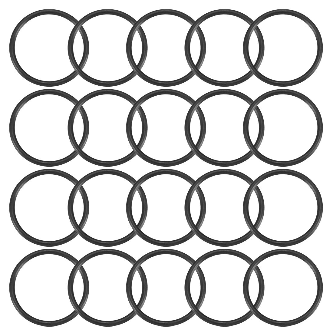 Harfington Nitrile Rubber O-Rings Metric Buna-N Sealing Gasket, Black Pack of 20