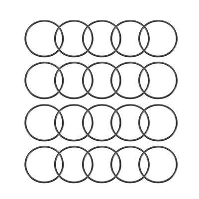 Harfington Nitrile Rubber O-Rings Metric Buna-N Sealing Gasket, Black Pack of 20