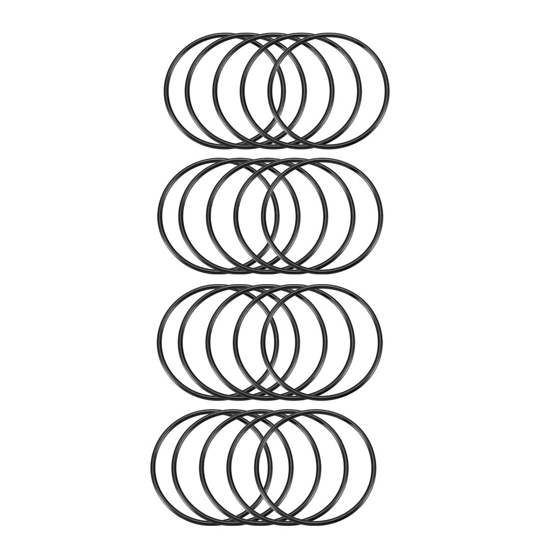 Harfington Nitrile Rubber O-Rings Metric Buna-N Sealing Gasket, Black Pack of 20