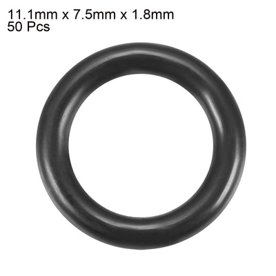 Harfington Nitrile Rubber O-Rings Metric Buna-N Sealing Gasket, Black Pack of 50
