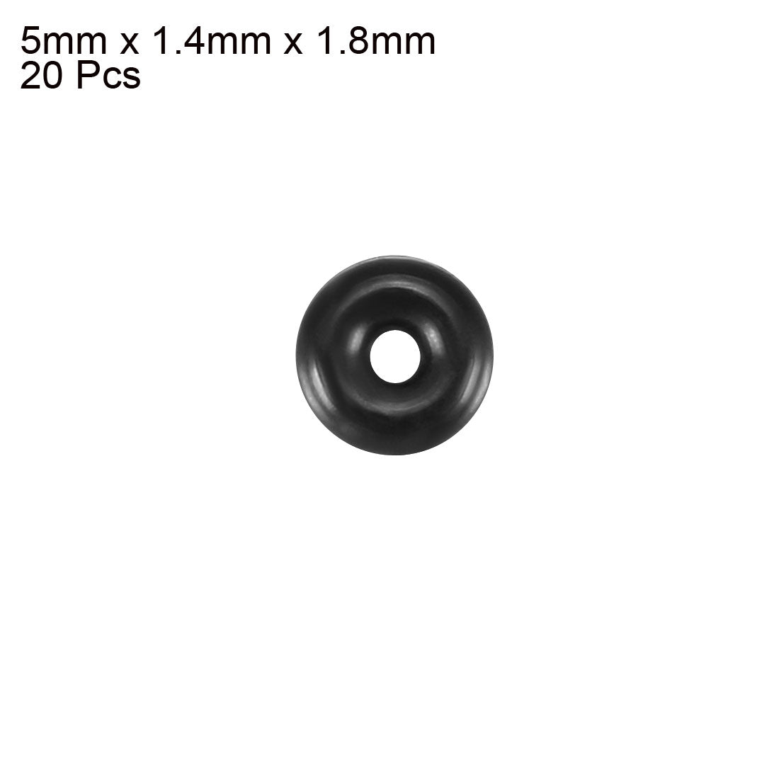 Harfington Nitrile Rubber O-Rings Metric Buna-N Sealing Gasket, Black Pack of 20