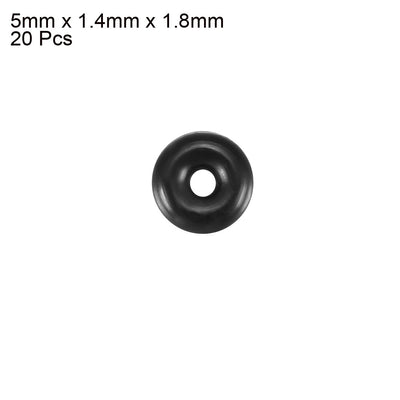 Harfington Nitrile Rubber O-Rings Metric Buna-N Sealing Gasket, Black Pack of 20