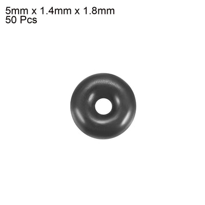 Harfington Nitrile Rubber O-Rings Metric Buna-N Sealing Gasket, Black Pack of 50