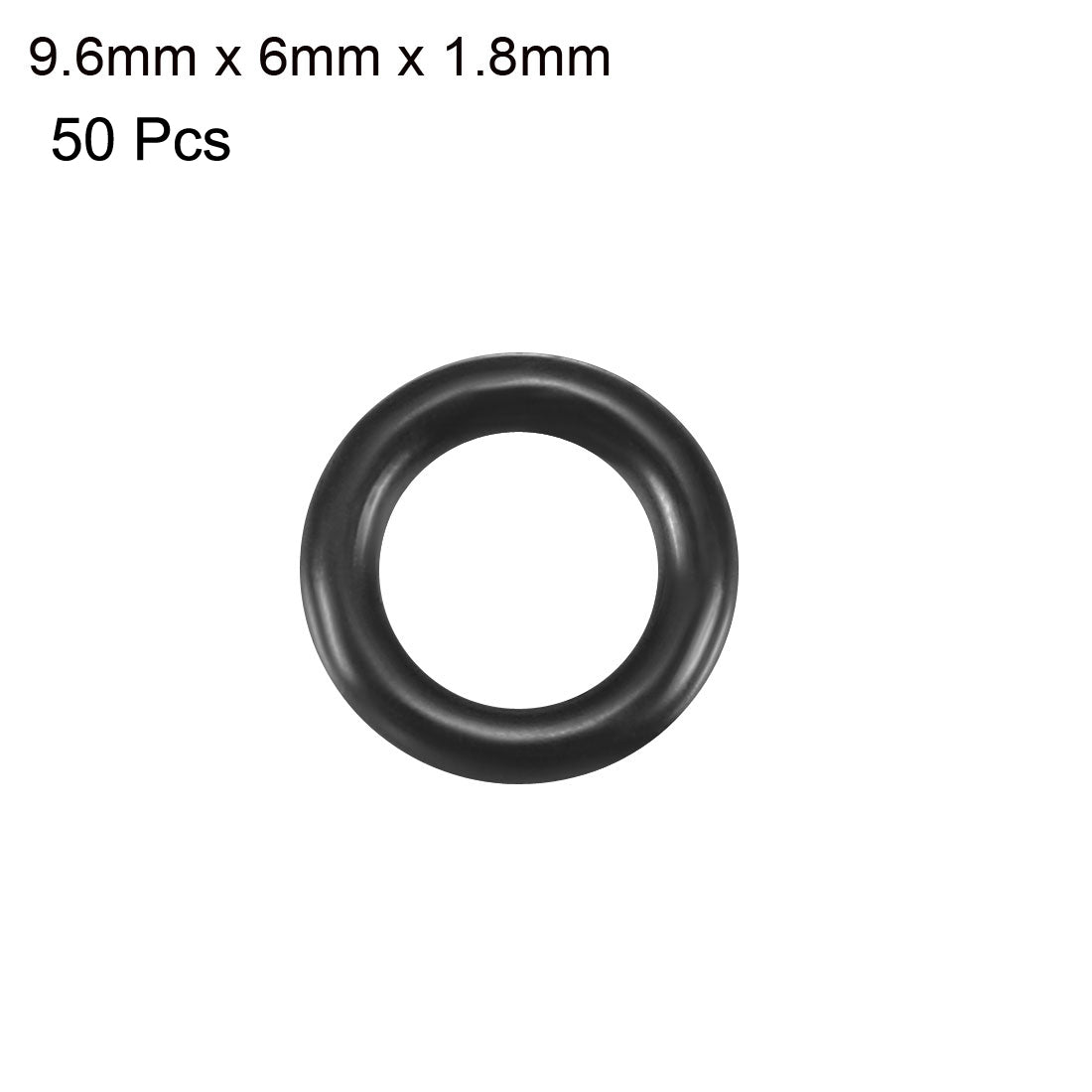 Harfington Nitrile Rubber O-Rings Metric Buna-N Sealing Gasket, Black Pack of 50