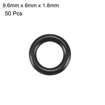Harfington Nitrile Rubber O-Rings Metric Buna-N Sealing Gasket, Black Pack of 50