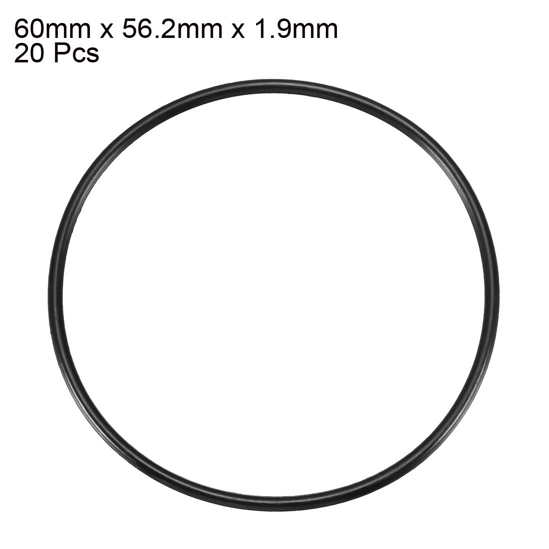 Harfington Nitrile Rubber O-Rings Metric Buna-N Sealing Gasket, Black Pack of 20
