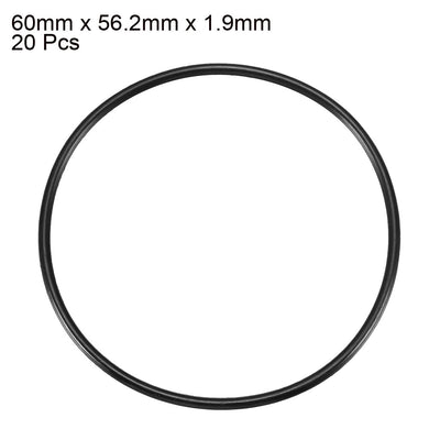 Harfington Nitrile Rubber O-Rings Metric Buna-N Sealing Gasket, Black Pack of 20