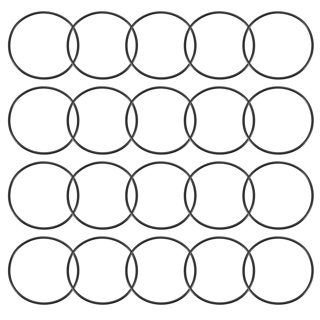 Harfington Nitrile Rubber O-Rings Metric Buna-N Sealing Gasket, Black Pack of 20