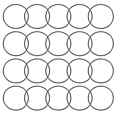 Harfington Nitrile Rubber O-Rings Metric Buna-N Sealing Gasket, Black Pack of 20
