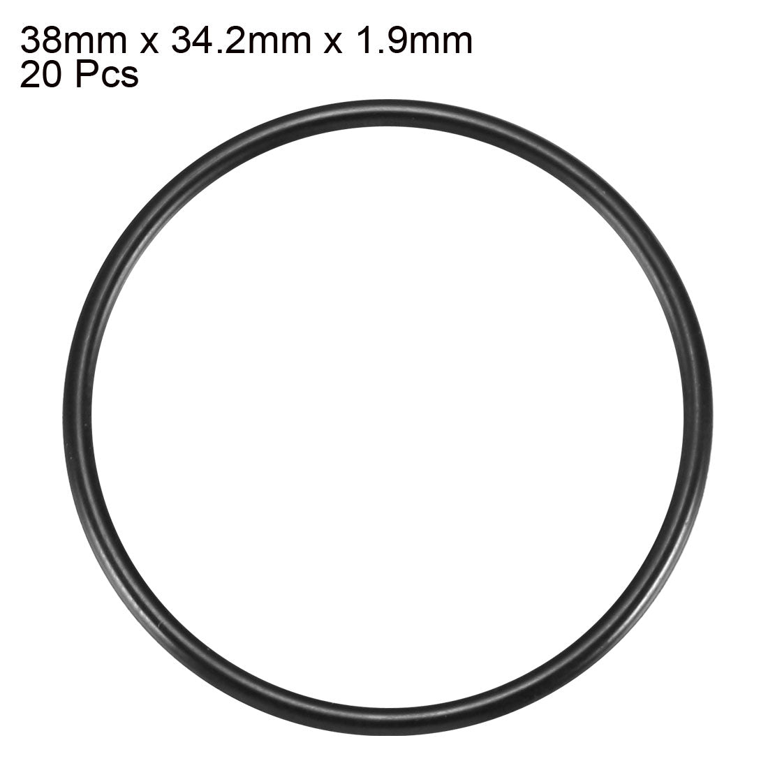 Harfington Nitrile Rubber O-Rings Metric Buna-N Sealing Gasket, Black Pack of 20