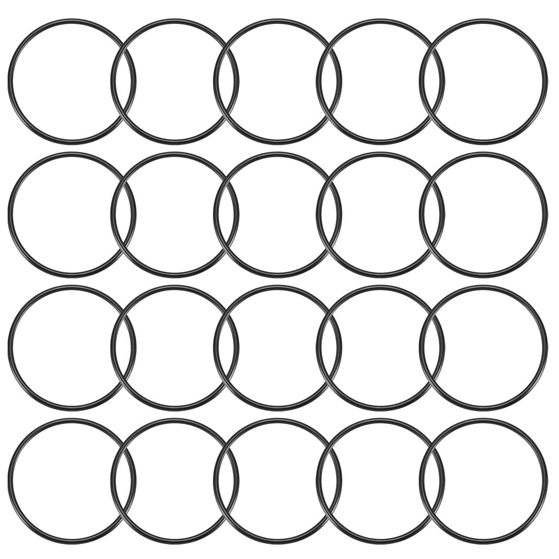 Harfington Nitrile Rubber O-Rings Metric Buna-N Sealing Gasket, Black Pack of 20