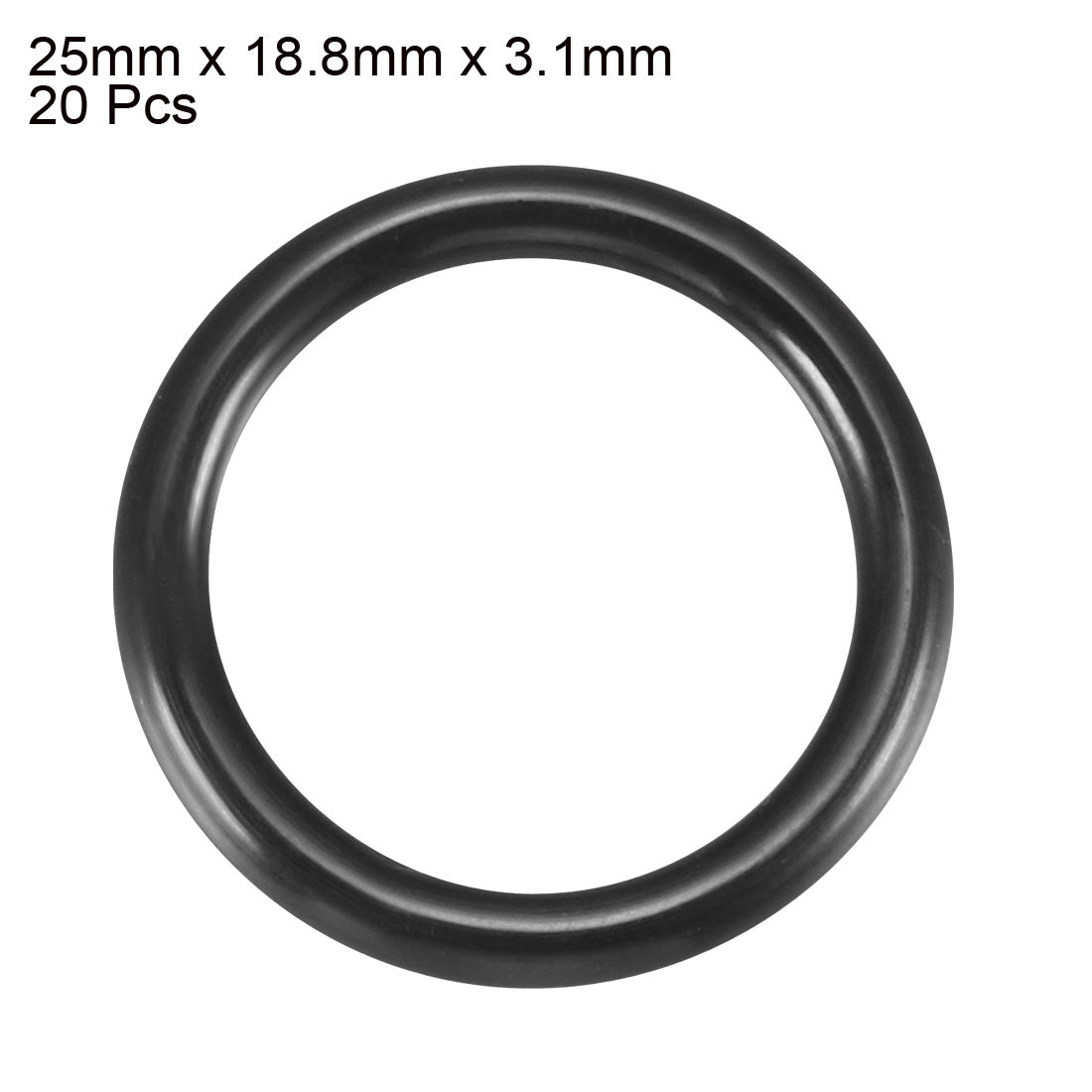 Harfington Nitrile Rubber O-Rings Metric Buna-N Sealing Gasket, Black Pack of 20