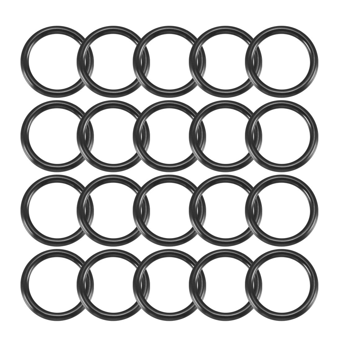 Harfington Nitrile Rubber O-Rings Metric Buna-N Sealing Gasket, Black Pack of 20