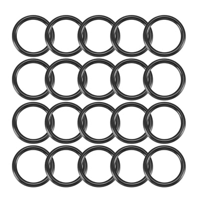 Harfington Nitrile Rubber O-Rings Metric Buna-N Sealing Gasket, Black Pack of 20