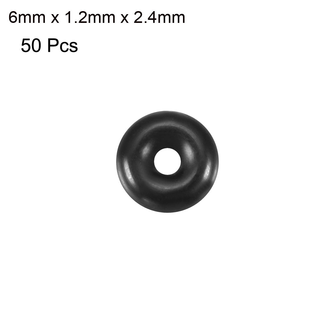 Harfington Nitrile Rubber O-Rings Metric Buna-N Sealing Gasket, Black Pack of 50