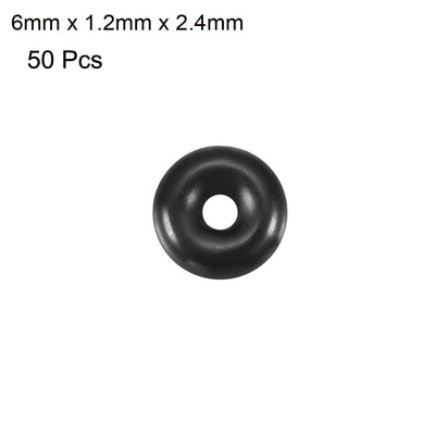 Harfington Nitrile Rubber O-Rings Metric Buna-N Sealing Gasket, Black Pack of 50