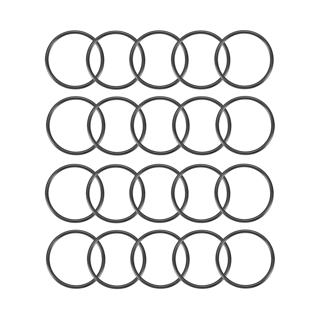 Harfington Nitrile Rubber O-Rings Metric Buna-N Sealing Gasket, Black Pack of 20