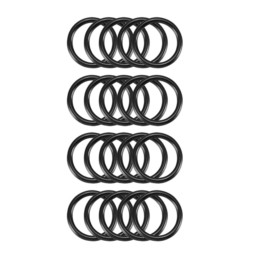 Harfington Nitrile Rubber O-Rings Metric Buna-N Sealing Gasket, Black Pack of 20