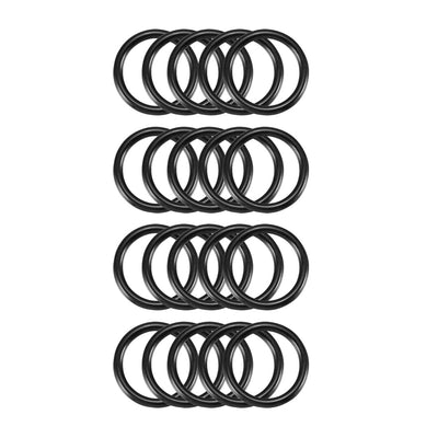 Harfington Nitrile Rubber O-Rings Metric Buna-N Sealing Gasket, Black Pack of 20