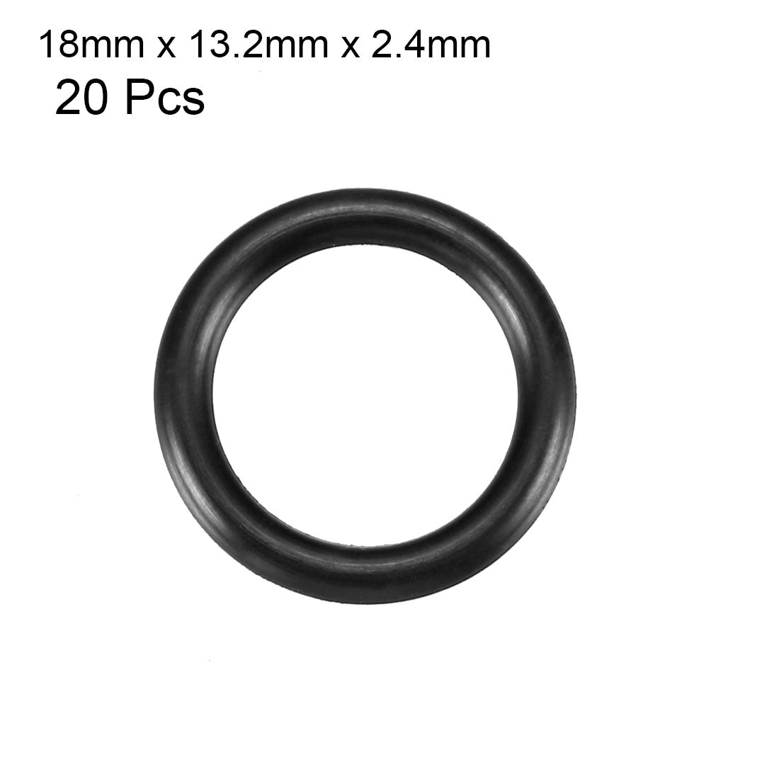 Harfington Nitrile Rubber O-Rings Metric Buna-N Sealing Gasket, Black Pack of 20