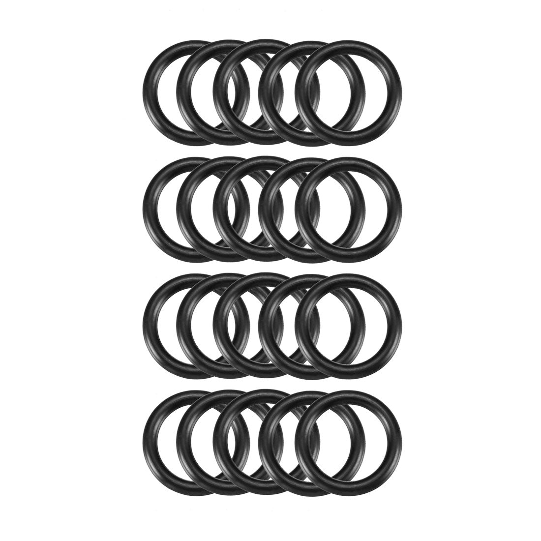 Harfington Nitrile Rubber O-Rings Metric Buna-N Sealing Gasket, Black Pack of 20