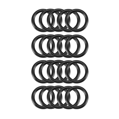Harfington Nitrile Rubber O-Rings Metric Buna-N Sealing Gasket, Black Pack of 20