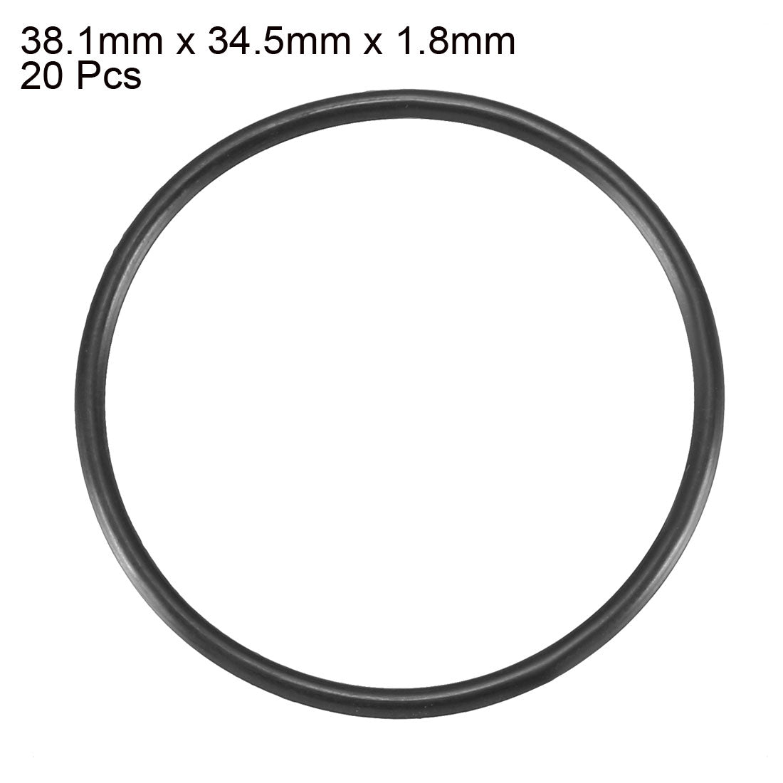 Harfington Nitrile Rubber O-Rings Metric Buna-N Sealing Gasket, Black Pack of 20