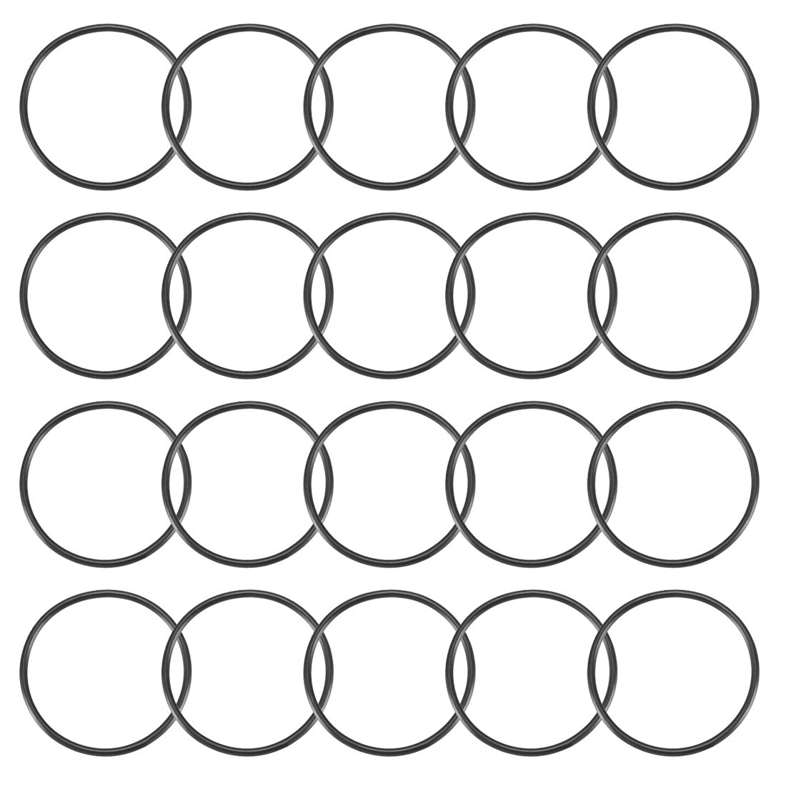 Harfington Nitrile Rubber O-Rings Metric Buna-N Sealing Gasket, Black Pack of 20