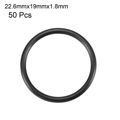 Harfington Nitrile Rubber O-Rings Metric Buna-N Sealing Gasket, Black Pack of 50