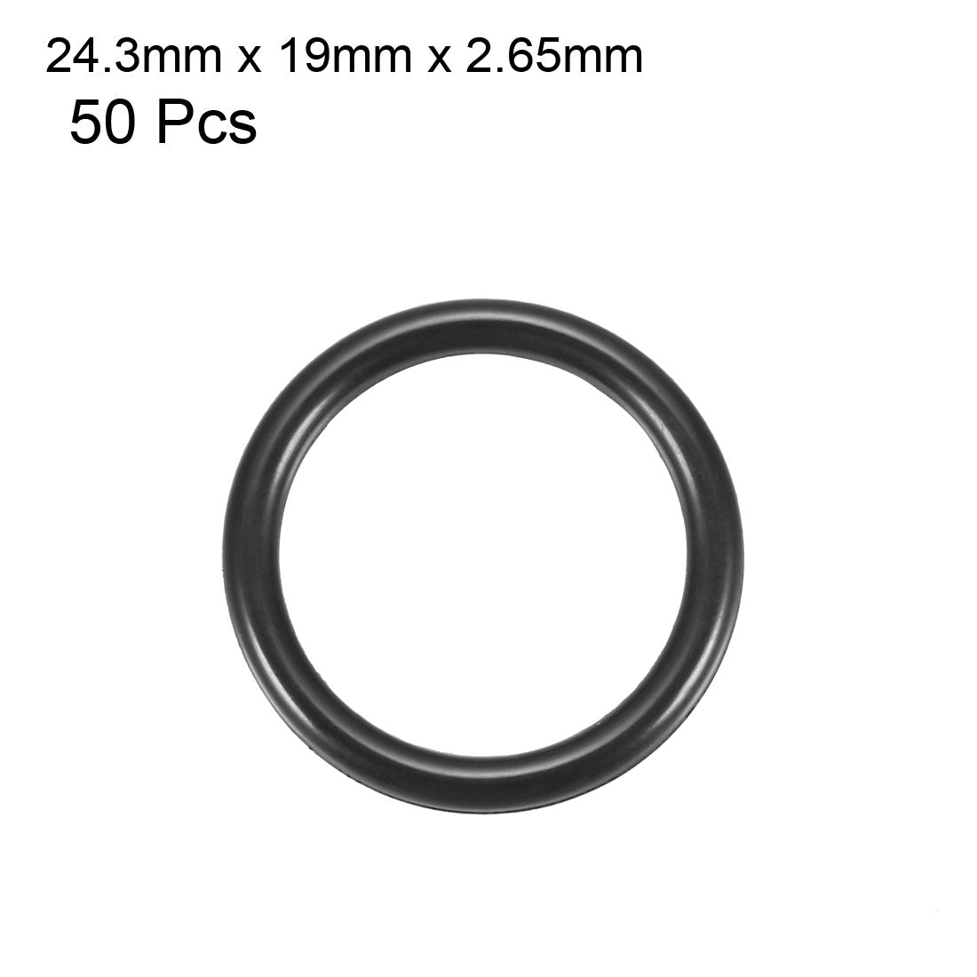 Harfington Nitrile Rubber O-Rings Metric Buna-N Sealing Gasket, Black Pack of 50