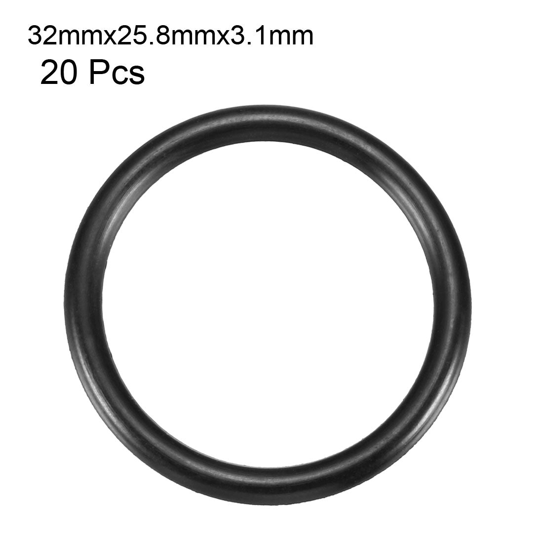Harfington Nitrile Rubber O-Rings Metric Buna-N Sealing Gasket, Black Pack of 20