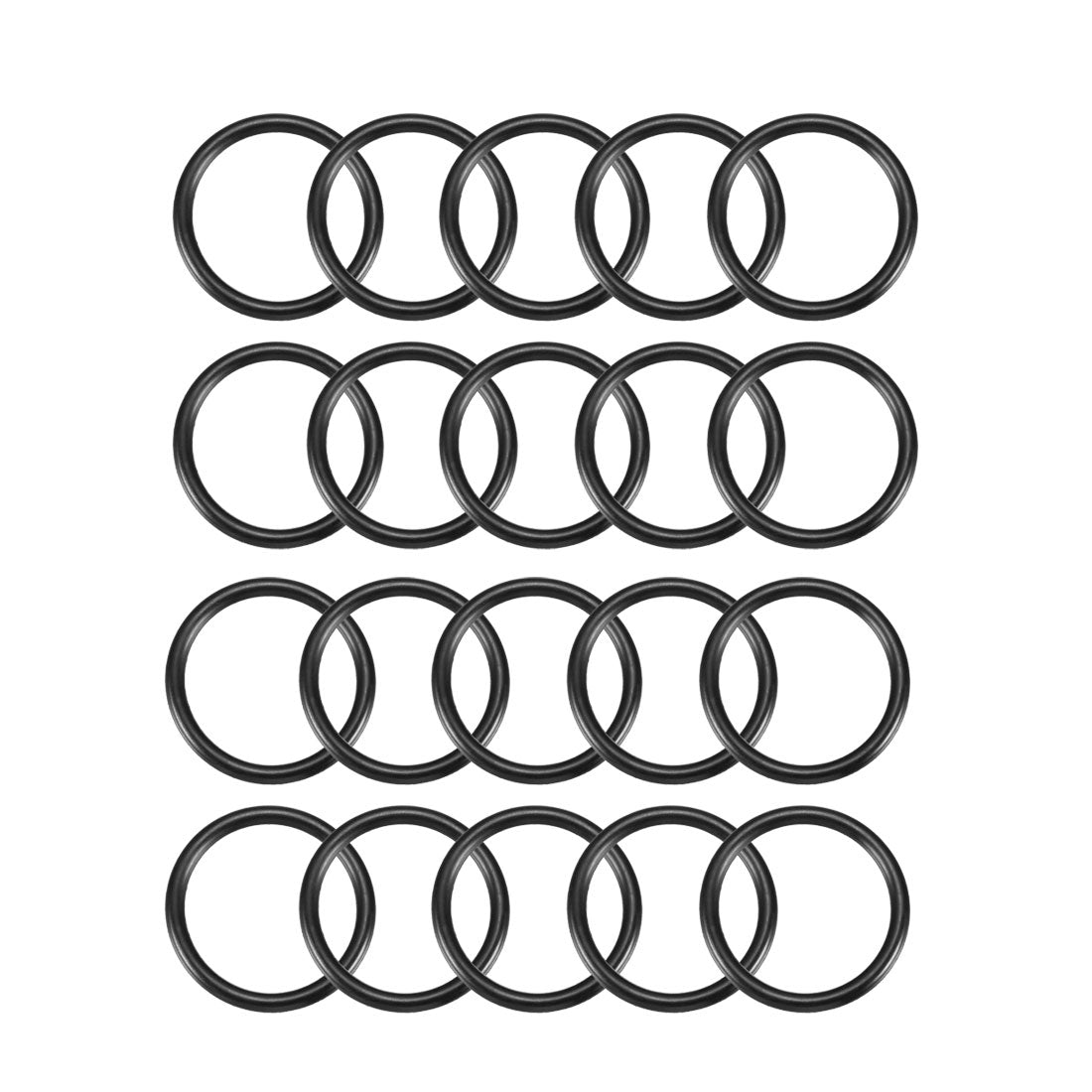 Harfington Nitrile Rubber O-Rings Metric Buna-N Sealing Gasket, Black Pack of 20