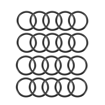 Harfington Nitrile Rubber O-Rings Metric Buna-N Sealing Gasket, Black Pack of 20