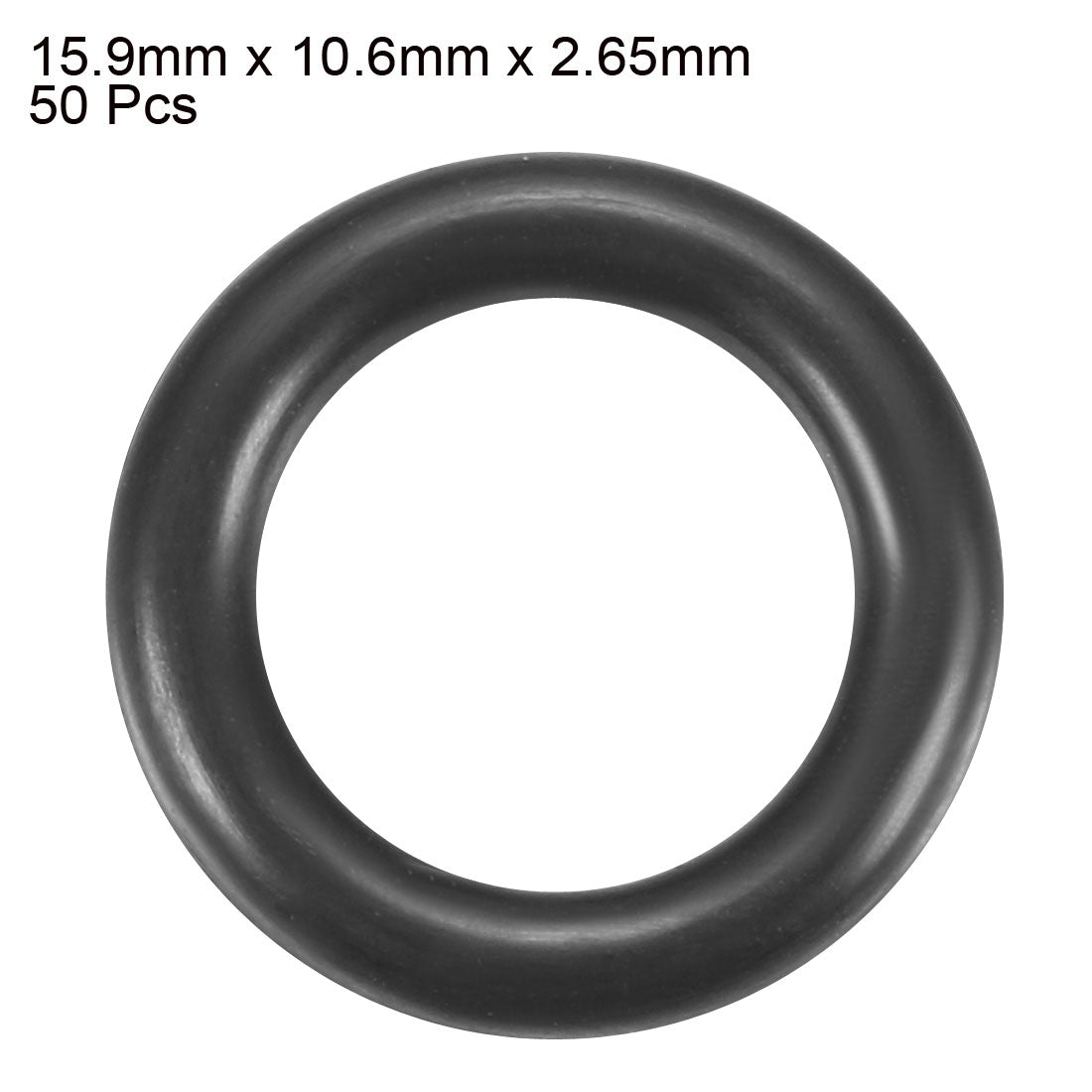 Harfington Nitrile Rubber O-Rings Metric Buna-N Sealing Gasket, Black Pack of 50