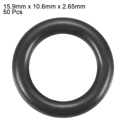 Harfington Nitrile Rubber O-Rings Metric Buna-N Sealing Gasket, Black Pack of 50