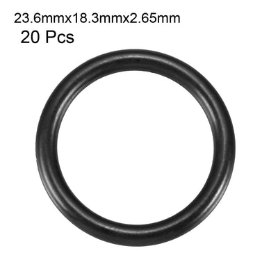 Harfington Nitrile Rubber O-Rings Metric Buna-N Sealing Gasket, Black Pack of 20