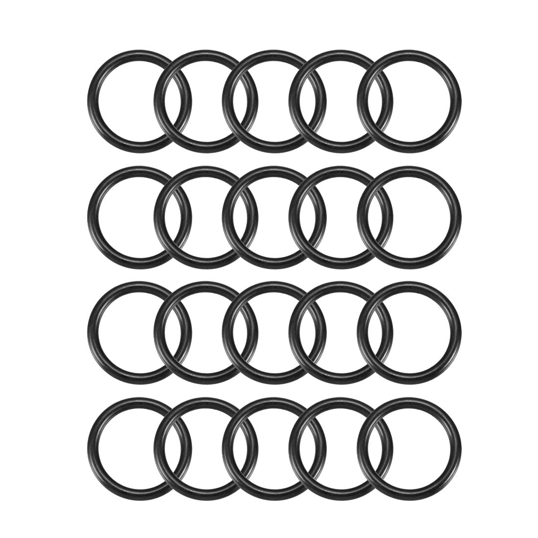 Harfington Nitrile Rubber O-Rings Metric Buna-N Sealing Gasket, Black Pack of 20