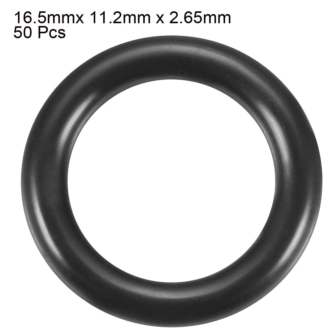 Harfington Nitrile Rubber O-Rings Metric Buna-N Sealing Gasket, Black Pack of 50