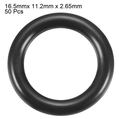 Harfington Nitrile Rubber O-Rings Metric Buna-N Sealing Gasket, Black Pack of 50